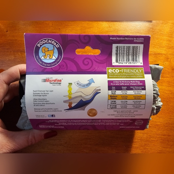 NEW pooch pants- medium size- reusable male wrap - Picture 2 of 4